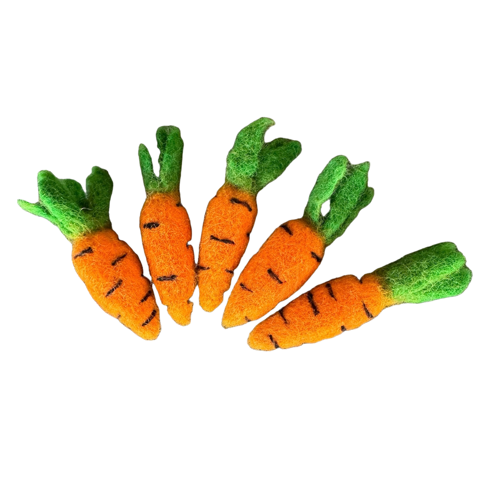 FELTED CAT TOY CARROTS