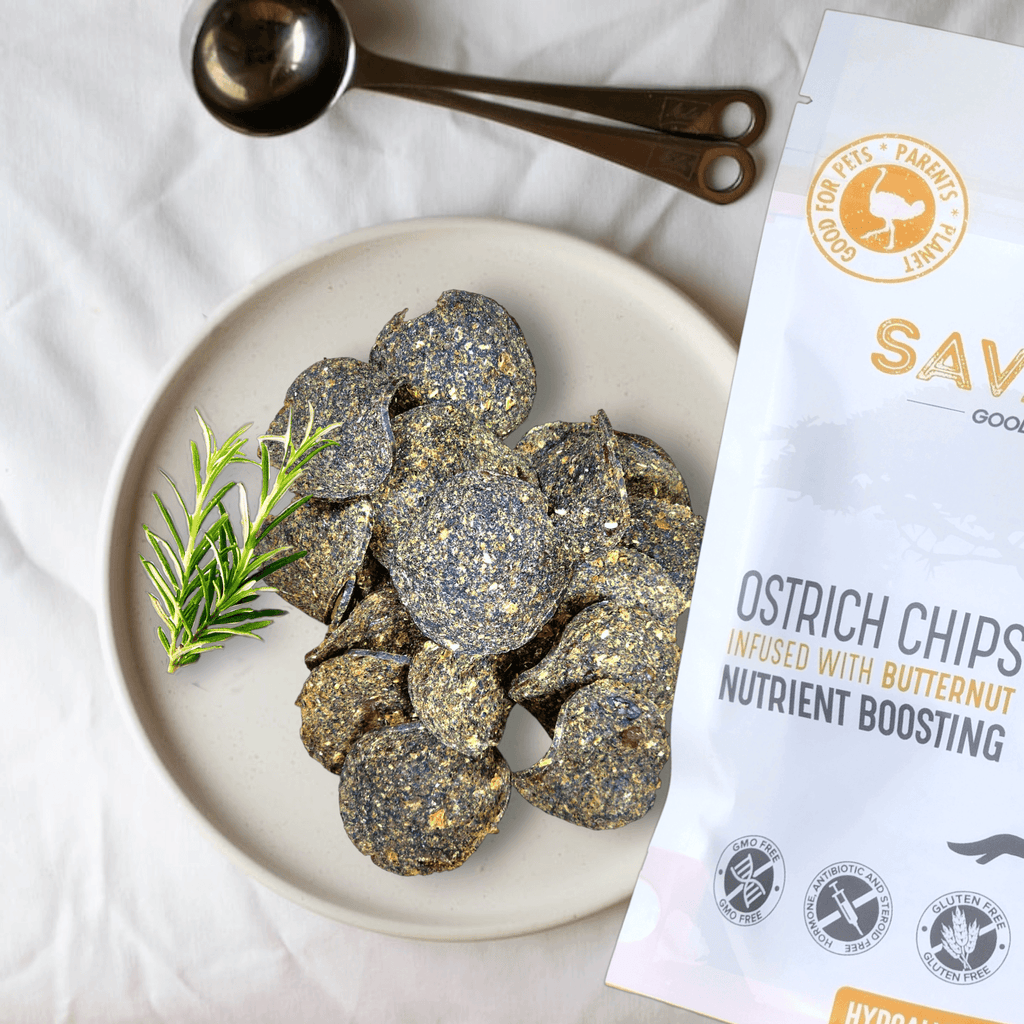 Ostrich Chips with Butternut (2.5oz): The Flavorful, Hypoallergenic Treat for Dogs with Sensitive Stomachs