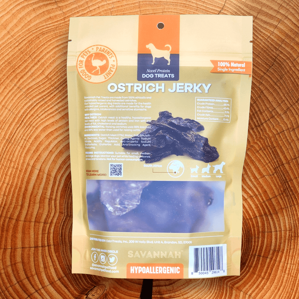 Tasty Ostrich Jerky (2oz): The Protein-Packed, Dental-Health Chew for Dogs of All Sizes