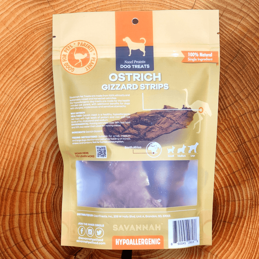 Chewy Ostrich Gizzard Strips: The Protein & Omega-3 Rich, Natural Dog Chew Treat