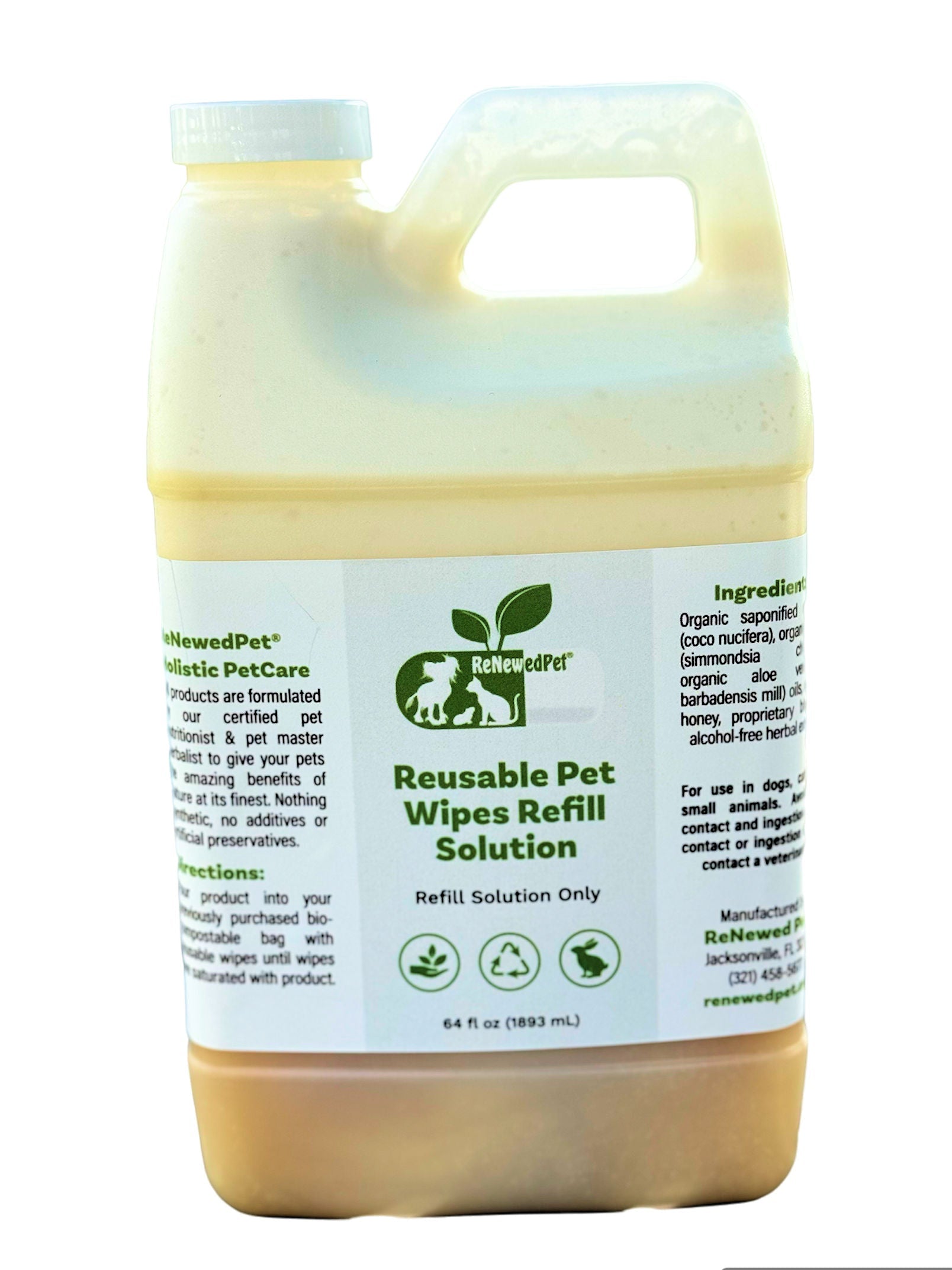 4-ALL PETS REUSABLE PET WIPES*Solution ONLY*