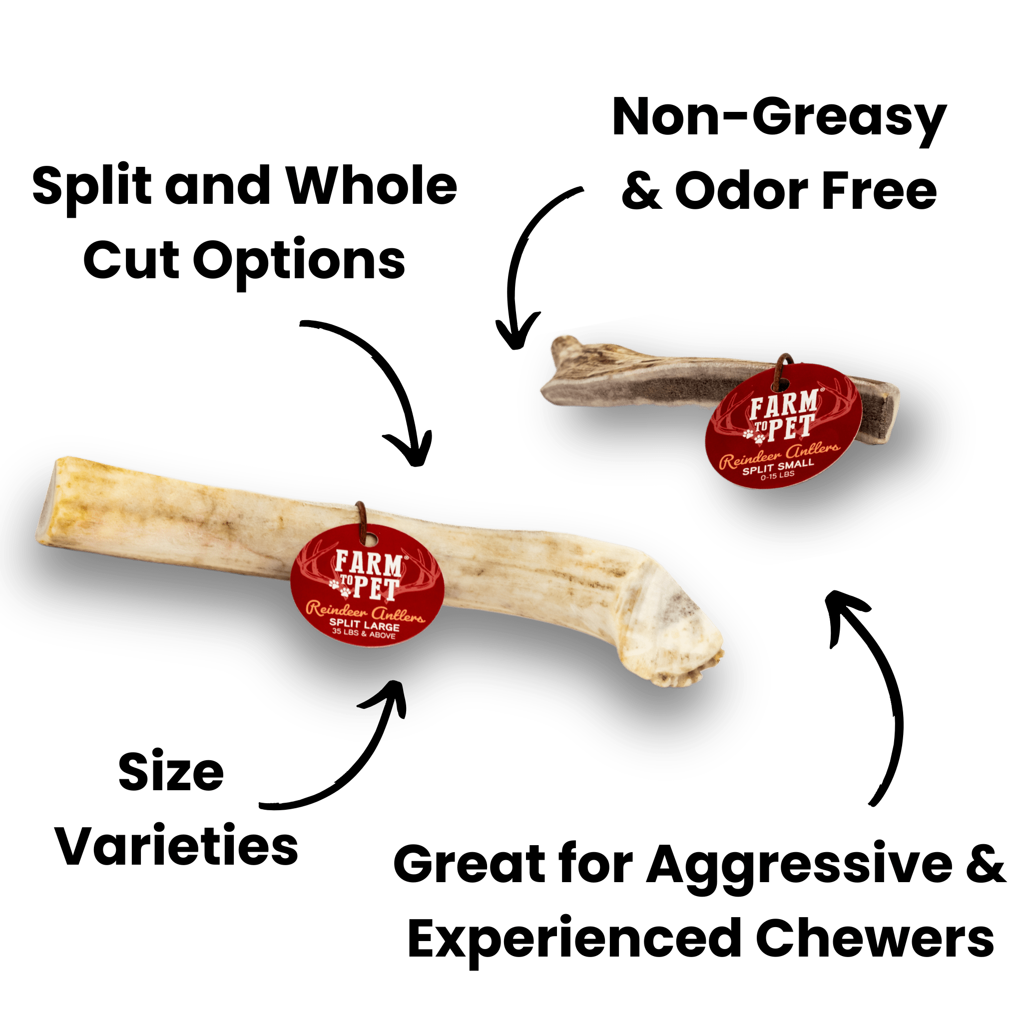 REINDEER ANTLERS FOR DOGS | ANTLER DOG CHEWS FOR AGGRESSIVE CHEWERS