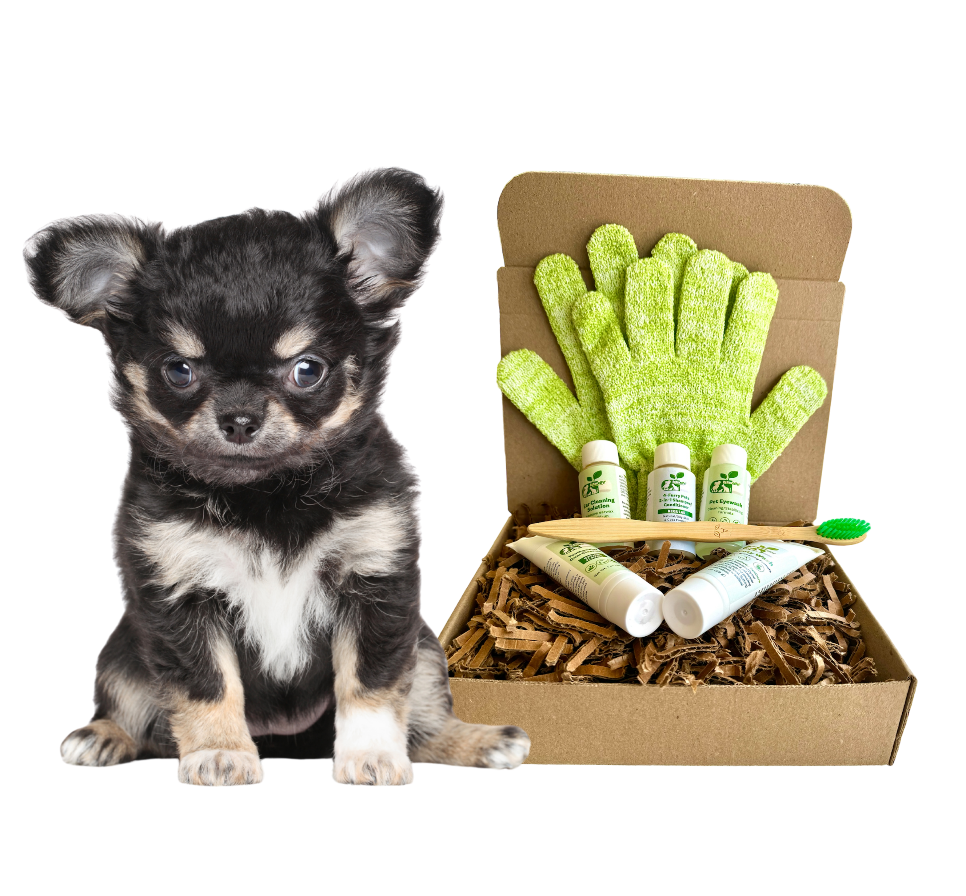 4-FURRY DOGS *SENSITIVE GROOMING KIT
