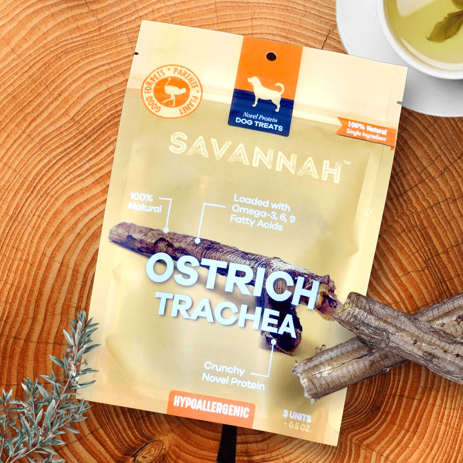 Crunchy Ostrich Trachea Cuts: The Airy, All-Natural Treat for Small to Medium Dogs