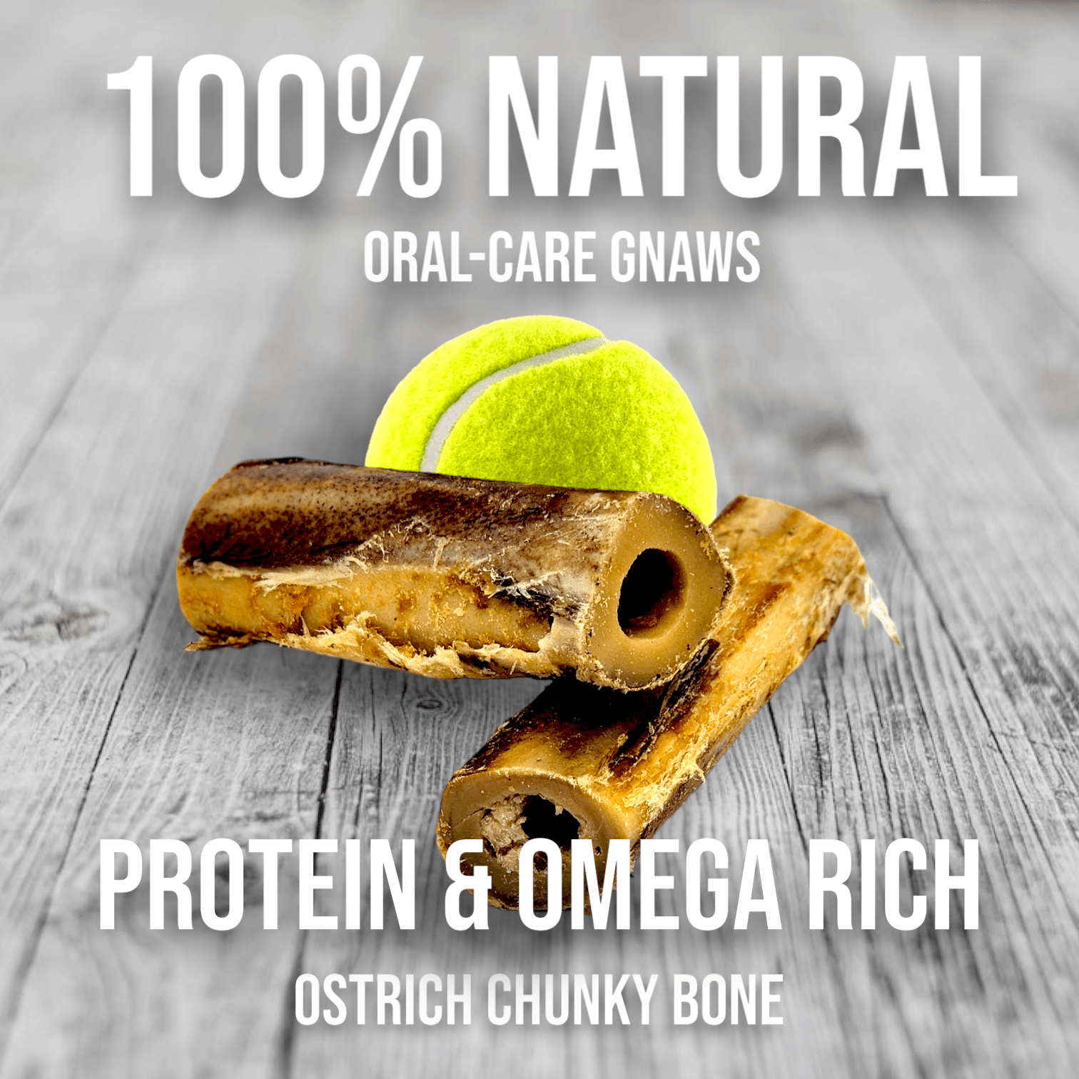 Ostrich Chunky Bones (4" x 2" - 2 Pack): The Long-Lasting, Flavor-Packed Bones for Small to Medium Dogs