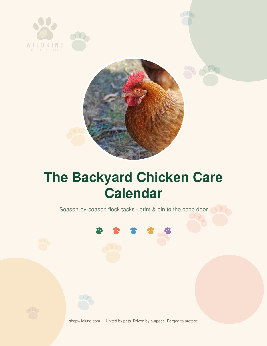 Backyard Chicken Care Calendar cover