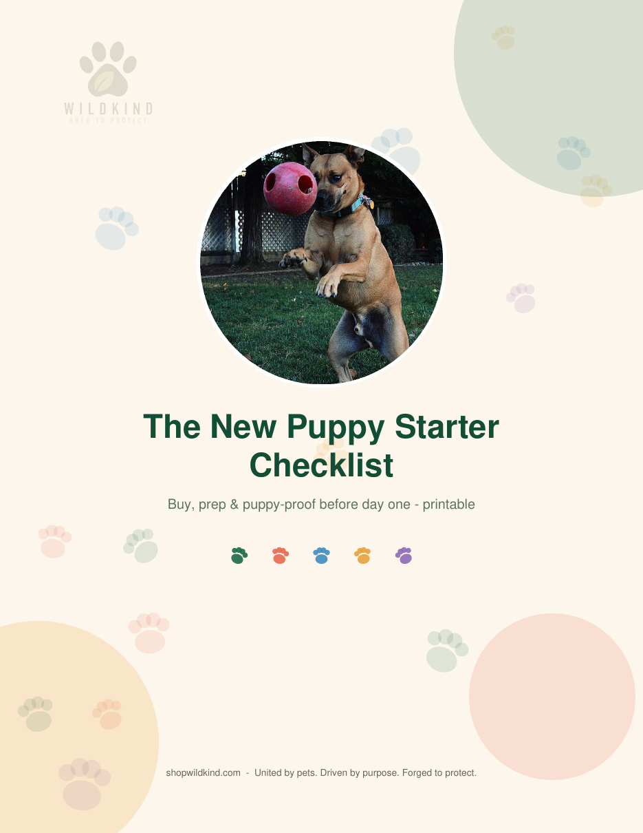 New Puppy Starter Checklist cover