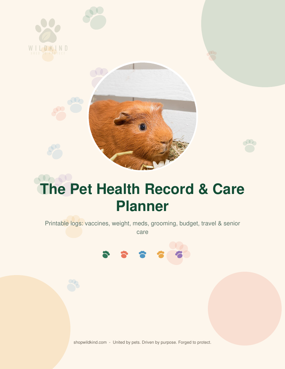 Pet Health Record & Care Planner cover