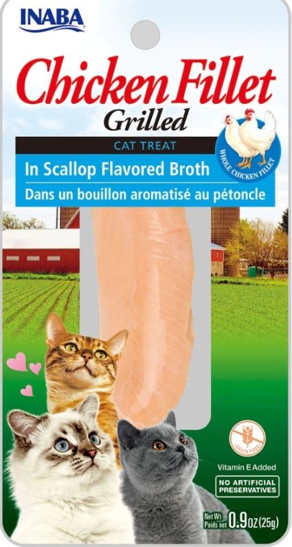 Inaba Chicken Fillet Grilled with Flavored Broth Scallop .9oz. (Case of 6)