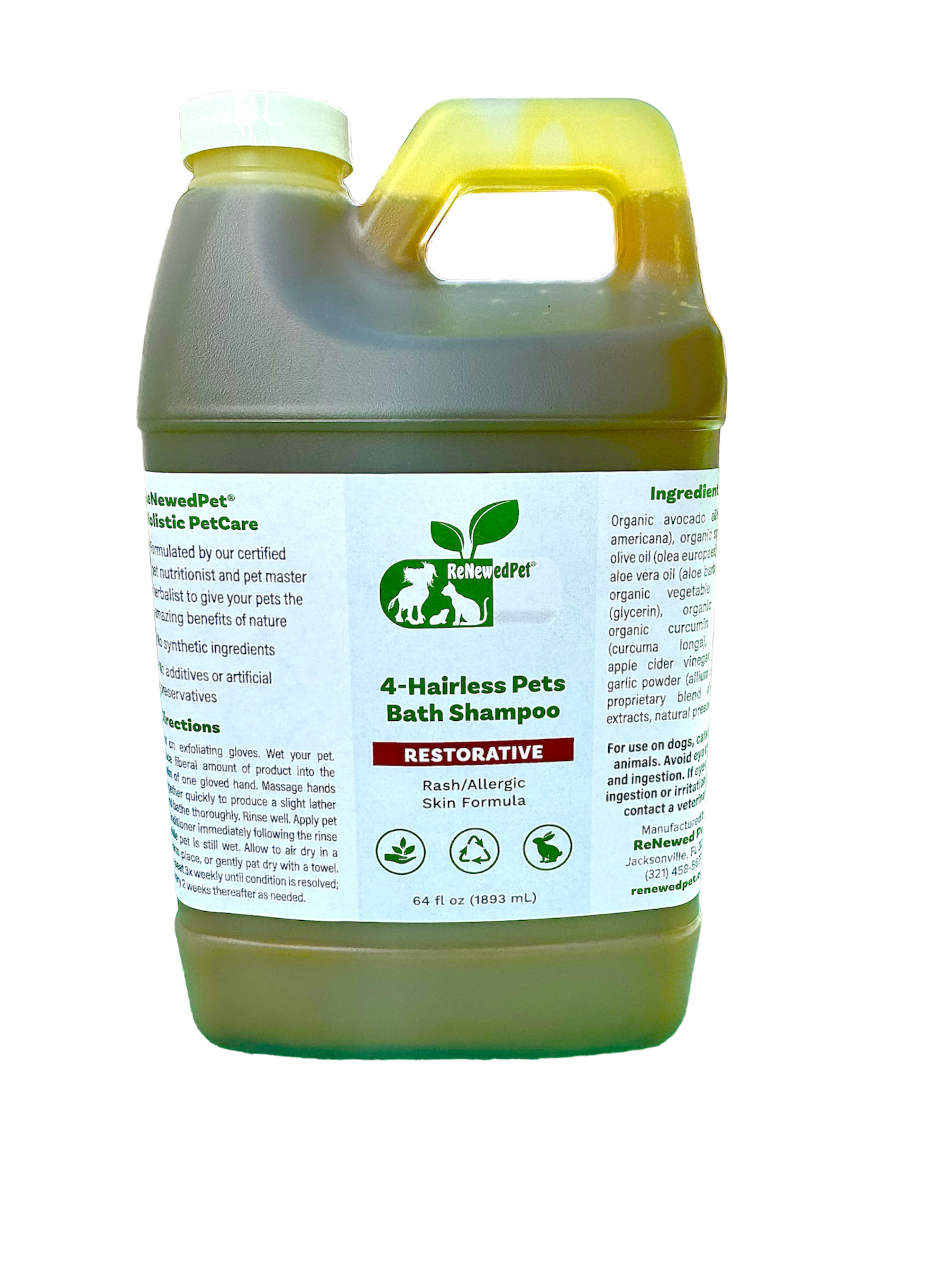 4-HAIRLESS PETS RESTORATIVE BATH SHAMPOO