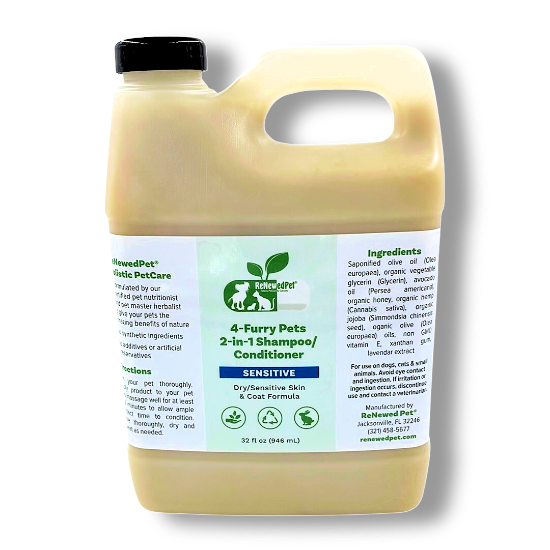 4-FURRY PETS 2-IN-1 *SENSITIVE SHAMPOO + CONDITIONER