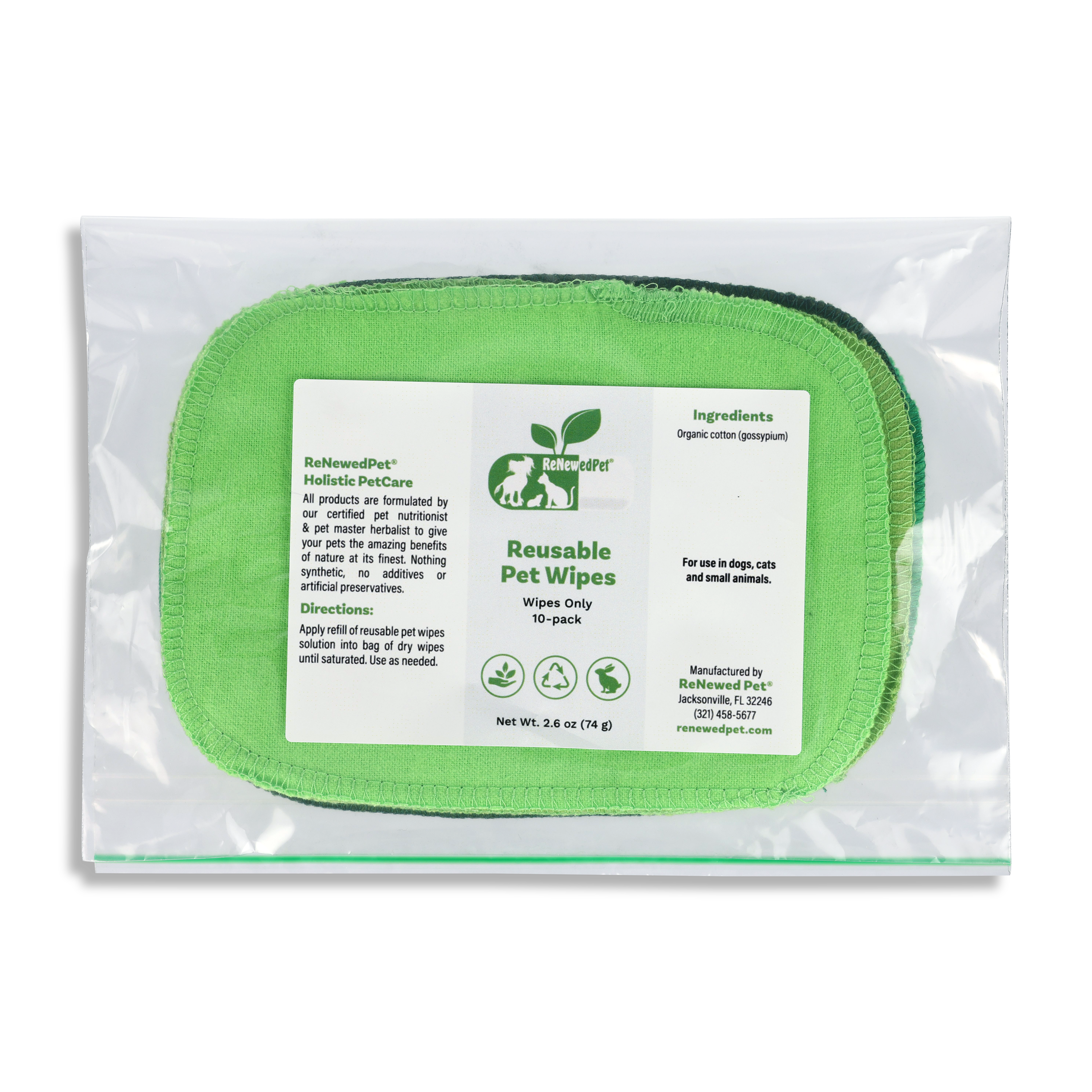 4-ALL PETS REUSABLE PET WIPES *Wipes ONLY*