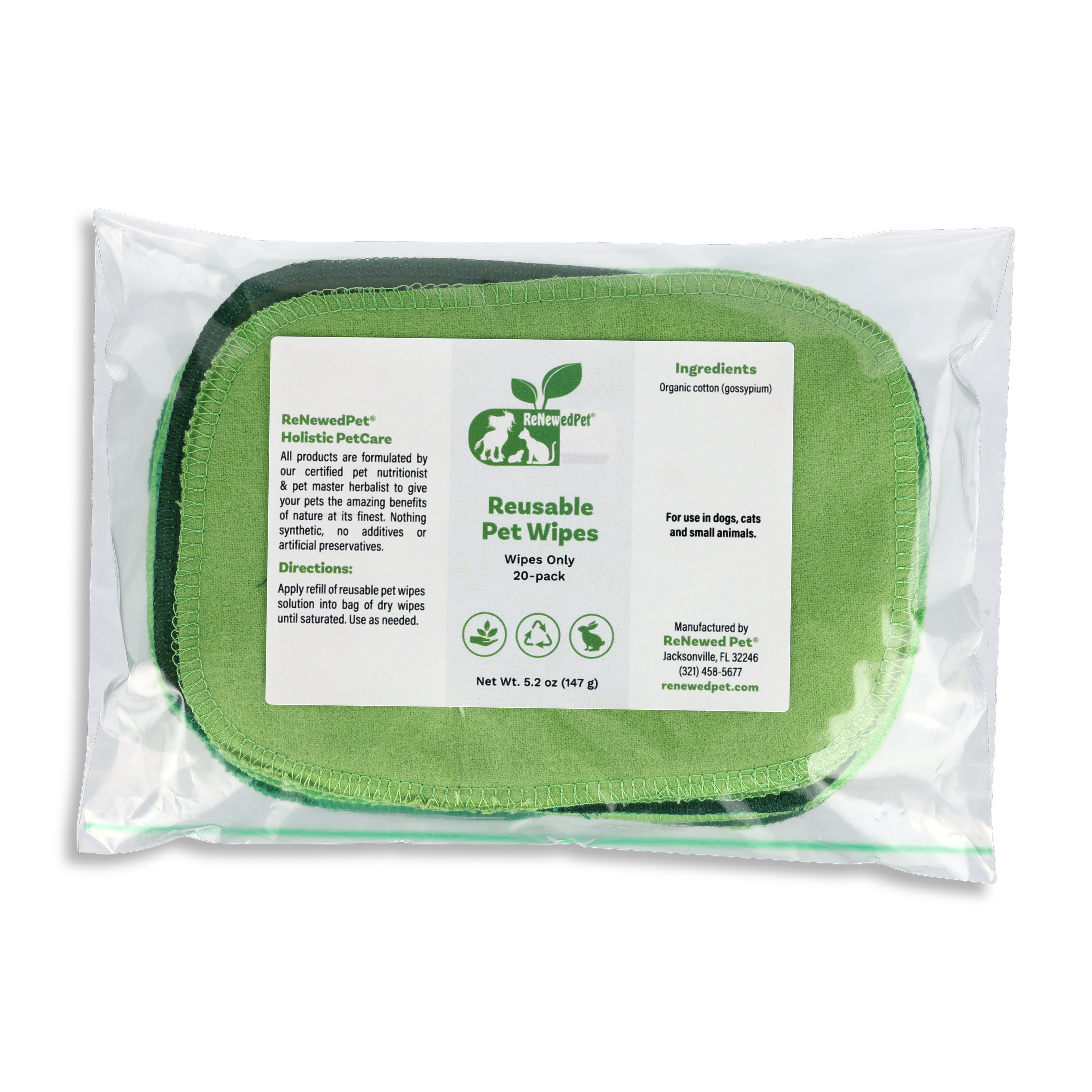 4-ALL PETS REUSABLE PET WIPES *Wipes ONLY*